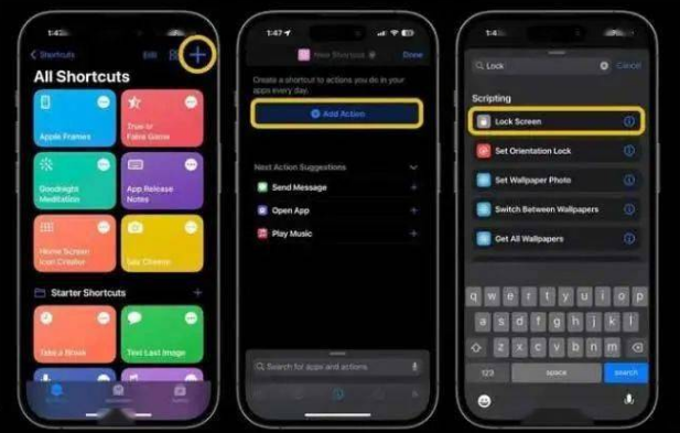 芦淞苹果14锁屏维修店分享iPhone14升级iOS16.4后如何创建锁屏快捷方式 