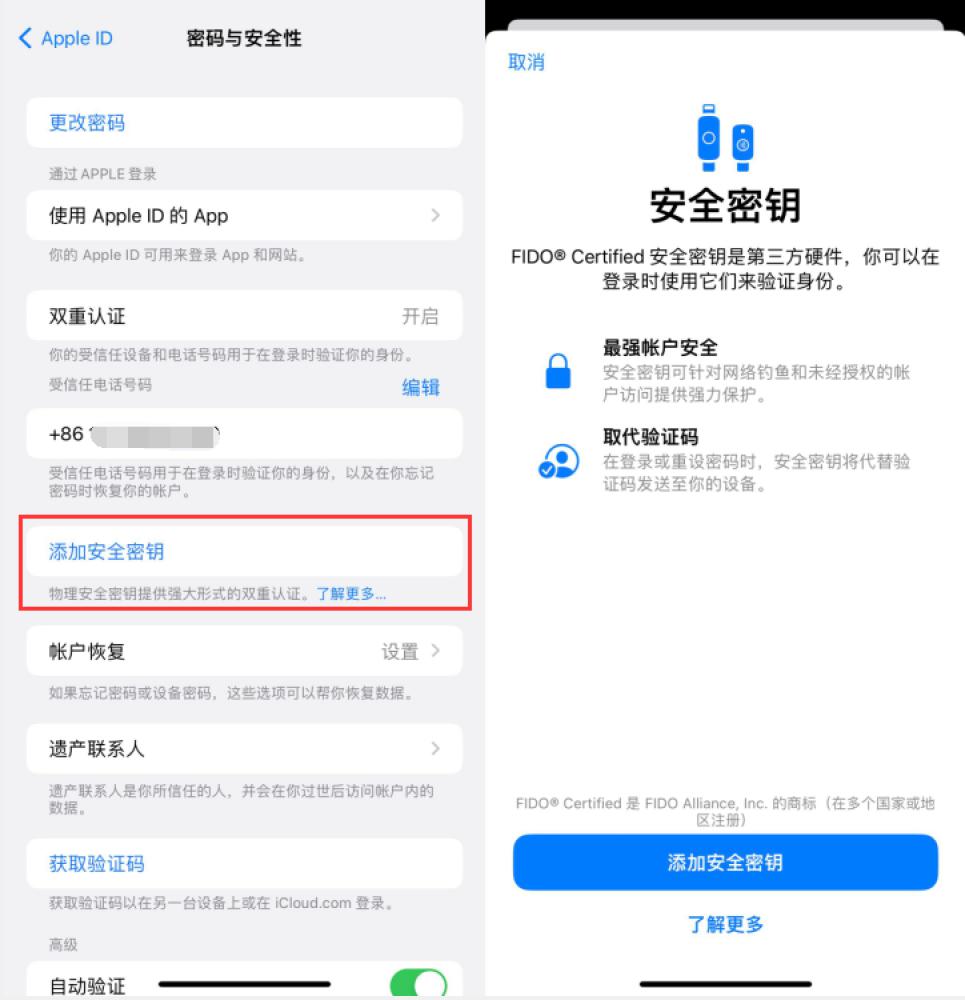 芦淞苹果服务网点分享物理安全密钥有什么用？iOS 16.3新增支持物理安全密钥会更安全吗？ 